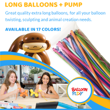 Load image into Gallery viewer, 100 Long Balloon Animals Balloons Plus Bonus Balloon Web App